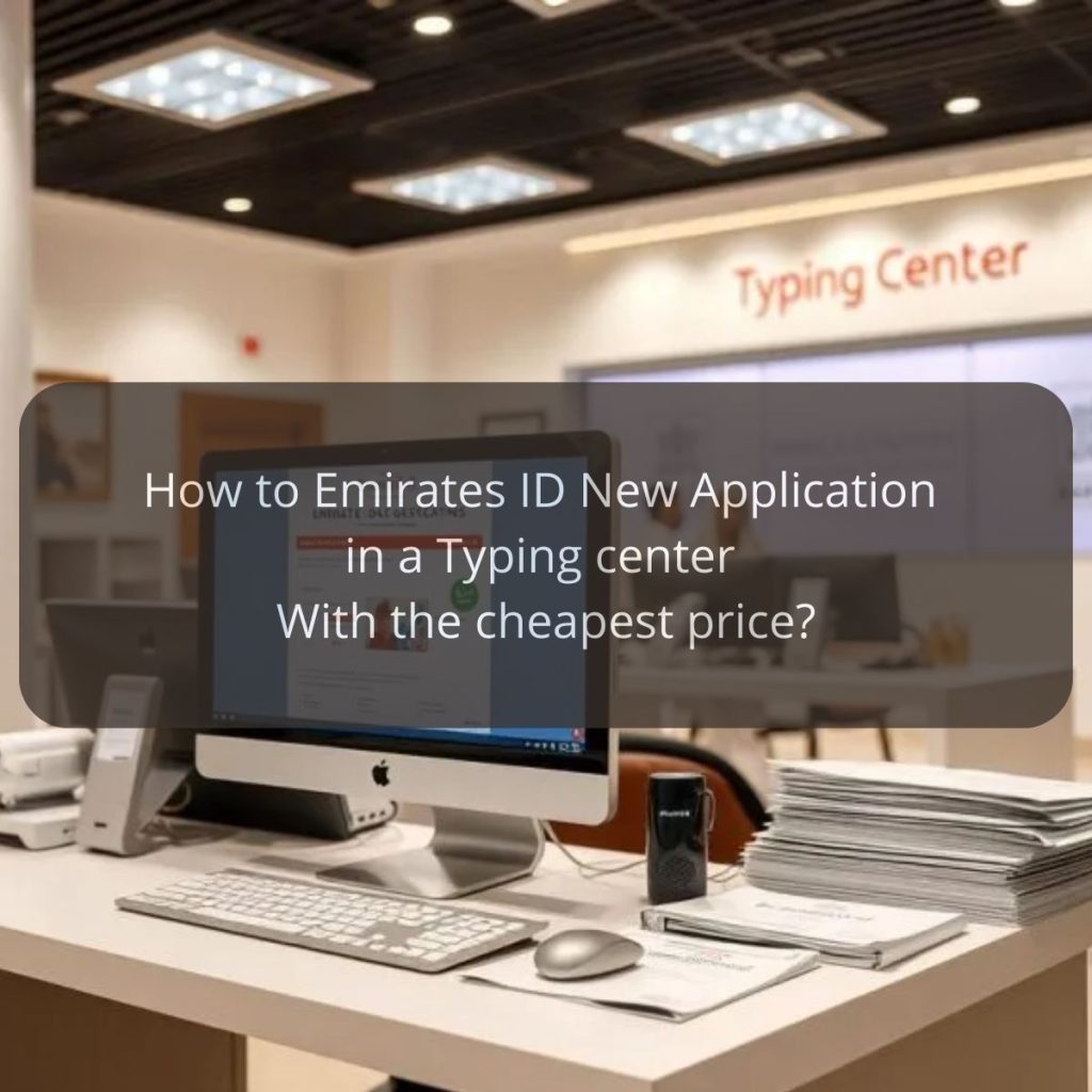 How to Emirates ID New Application in a Typing center with the cheapest price?